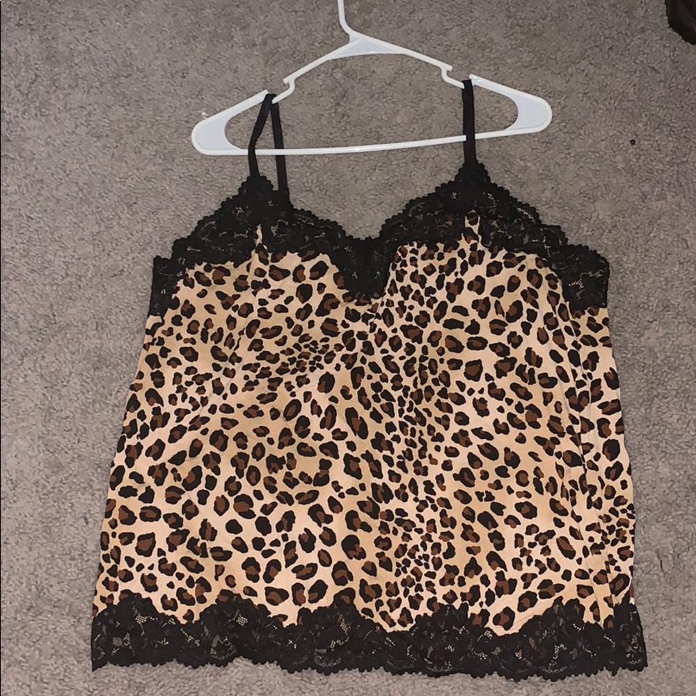 Cheetah print lace cami never worn!
